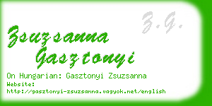 zsuzsanna gasztonyi business card